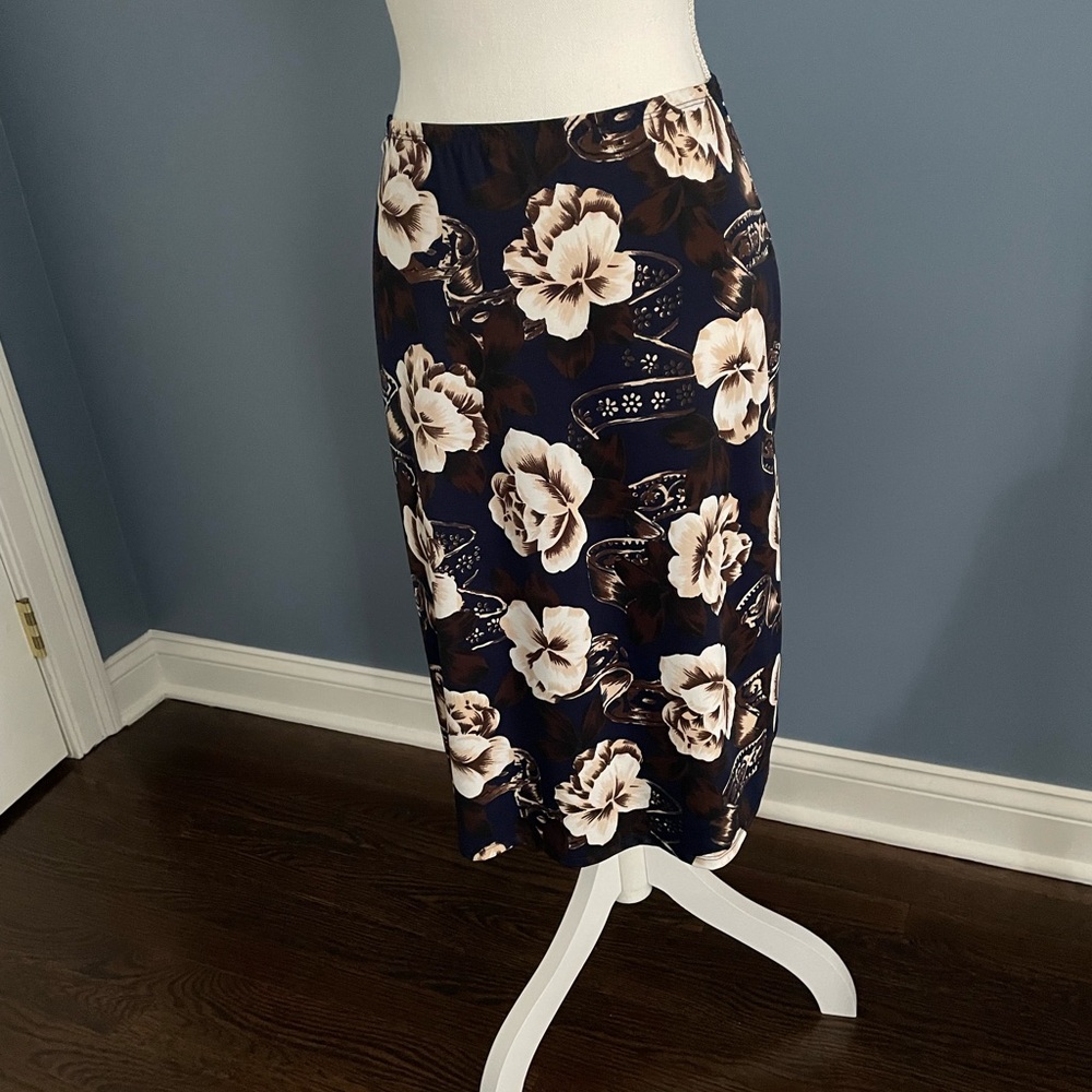 Floral Print Midi Skirt